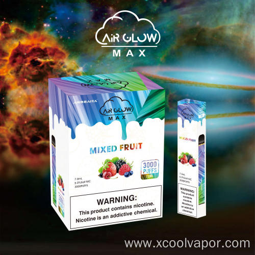 New Puff Max Disposable Vape Pen Xcool Latest Air glow max disposable vape 3000puffs Supplier